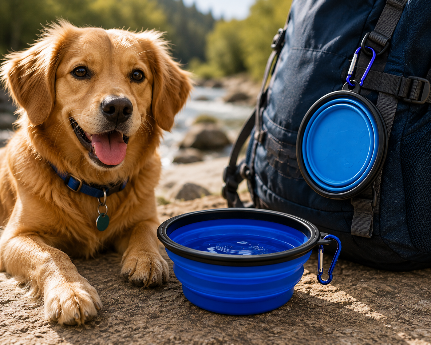 2-Pack Collapsible Dog Bowls — Portable Food & Water Bowls for Travel
