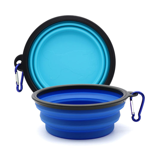 2-Pack Collapsible Dog Bowls — Portable Food & Water Bowls for Travel