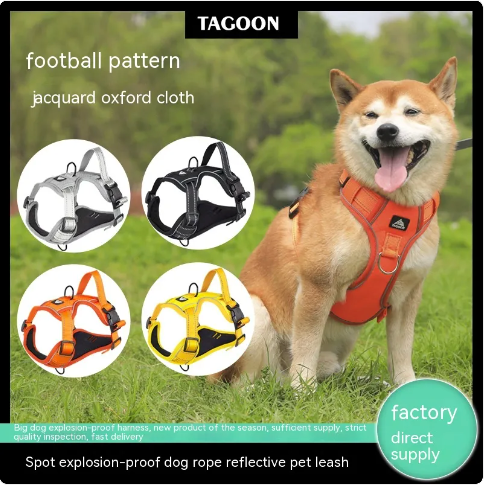 Reflective Dog Harness — No-Pull Safety Vest for Night Walks & Outdoor Adventures